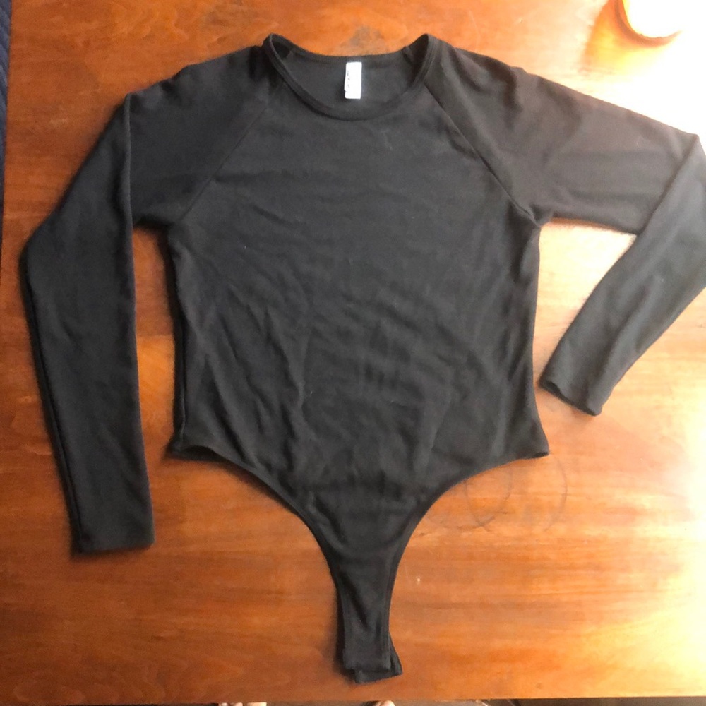 NWOT Los Angeles Apparel Ponte Long-sleeve Bodysuit (Sample/Discontinued Item)